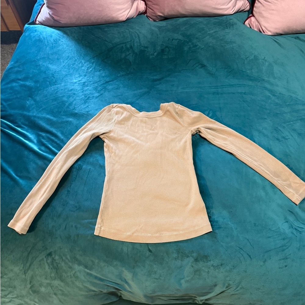 Citizens of Humanity Taupe Long Sleeve Small Top